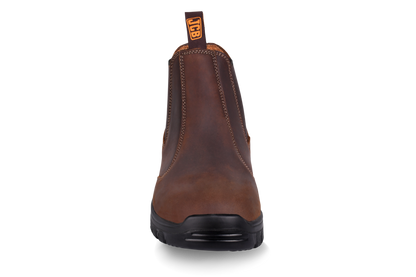Safety Boot – Brown Smooth Premium Leather