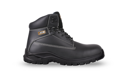 Work Boot – Black Smooth Leather
