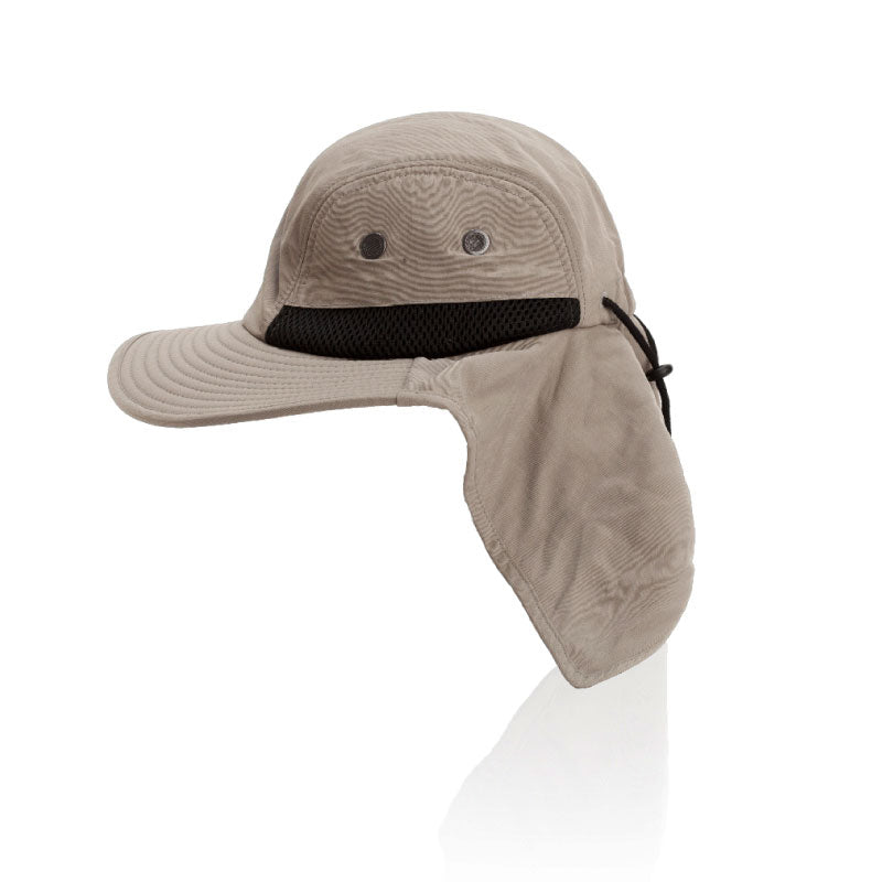 Sahara Wide-Brim Microfiber Hat with Vents & Neck Cover
