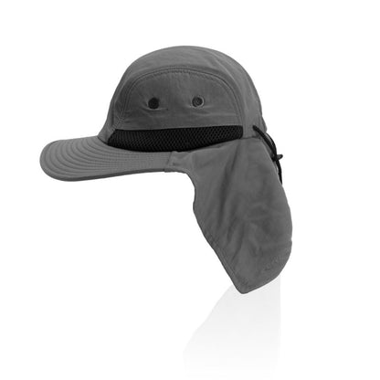 Sahara Wide-Brim Microfiber Hat with Vents & Neck Cover