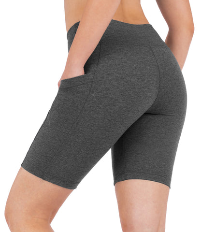 CottoNIR™ High Waist Biker Shorts with Pockets for Women