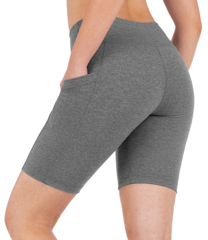 CottoNIR™ High Waist Biker Shorts with Pockets for Women