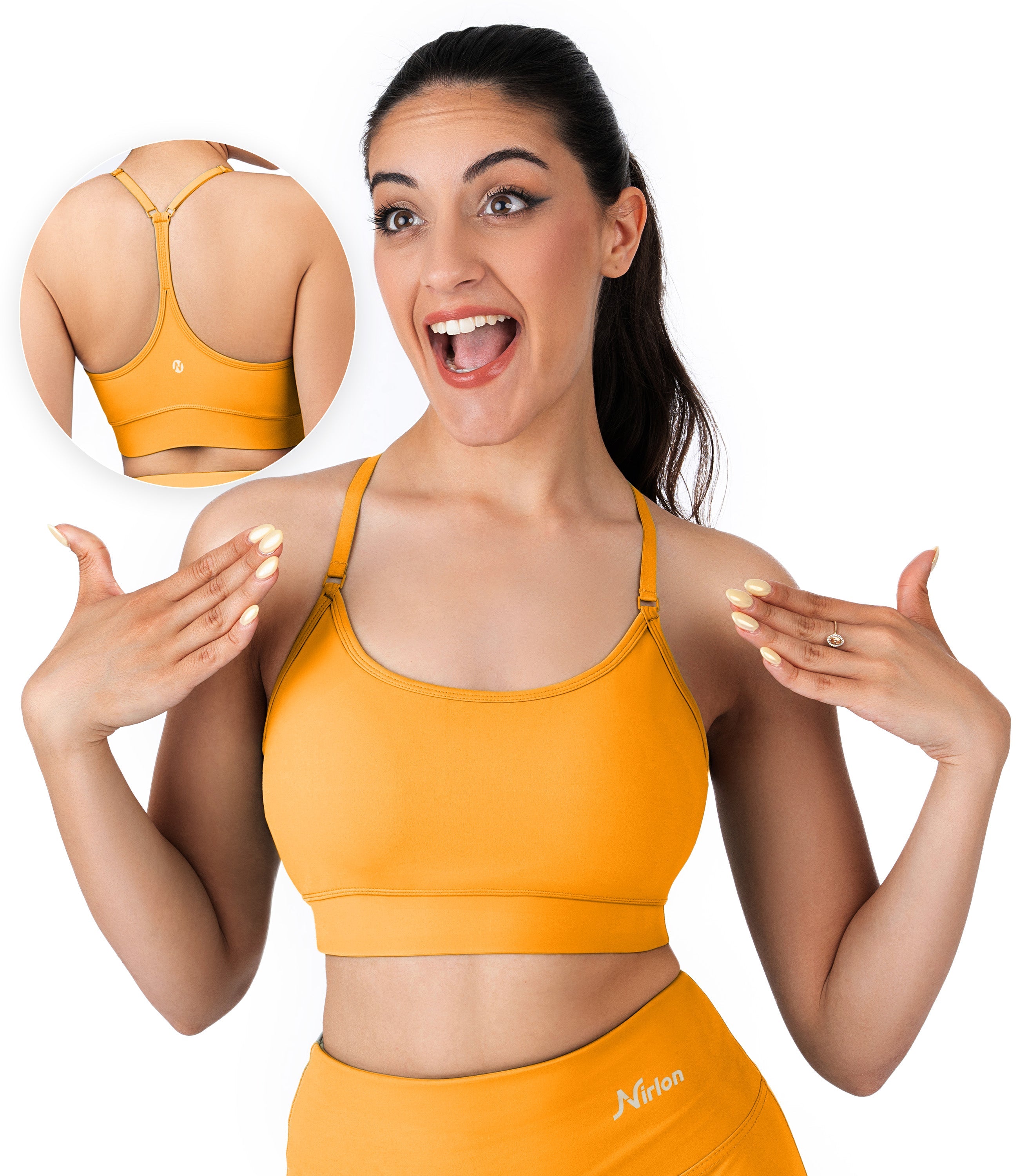 NirLUX™ Y Back Sports Bra for Women with Adjustable Straps