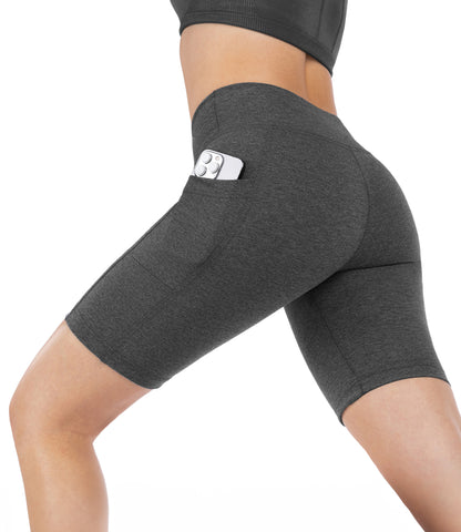 CottoNIR™ High Waist Biker Shorts with Pockets for Women