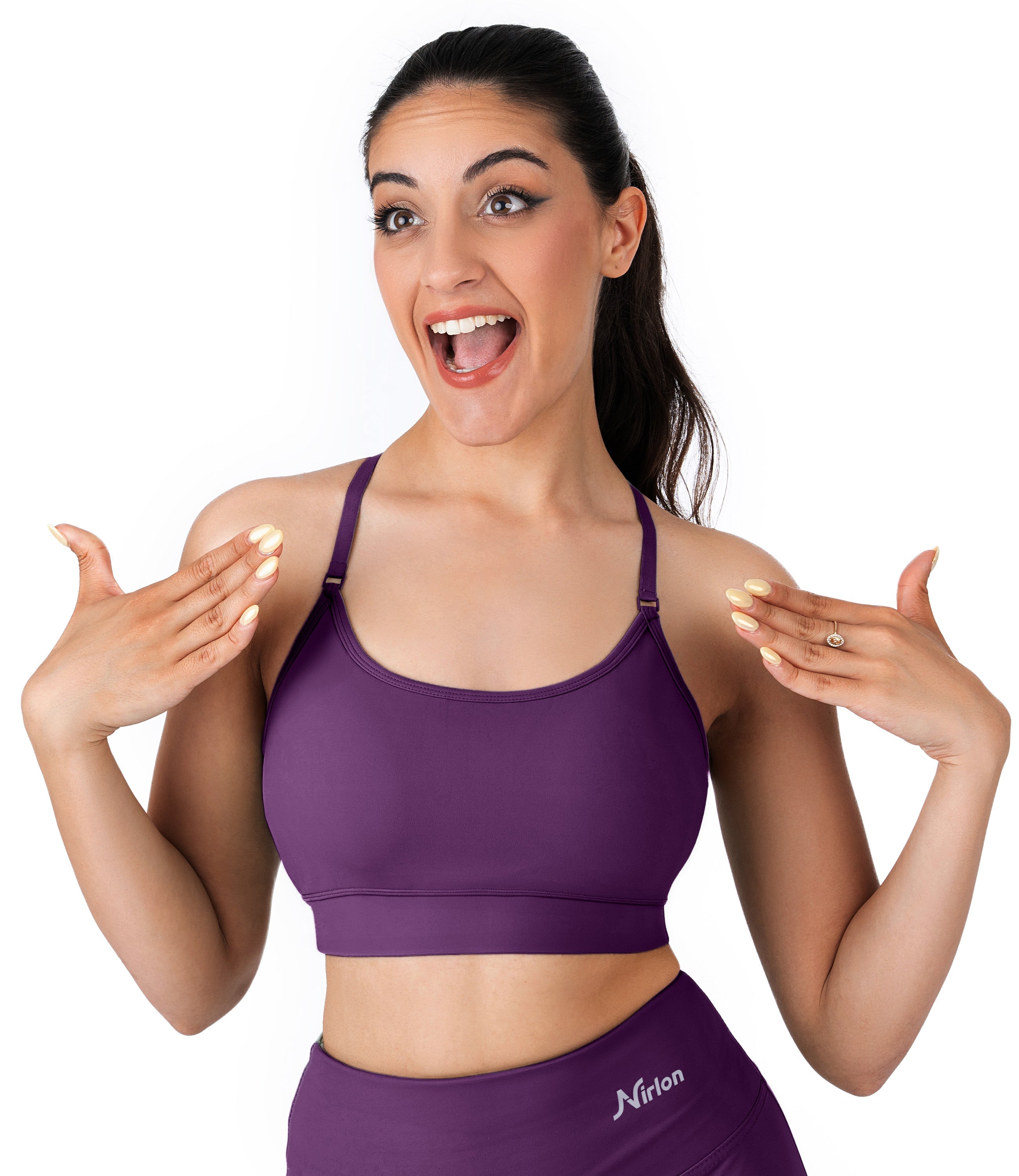 NirLUX™ Y Back Sports Bra for Women with Adjustable Straps