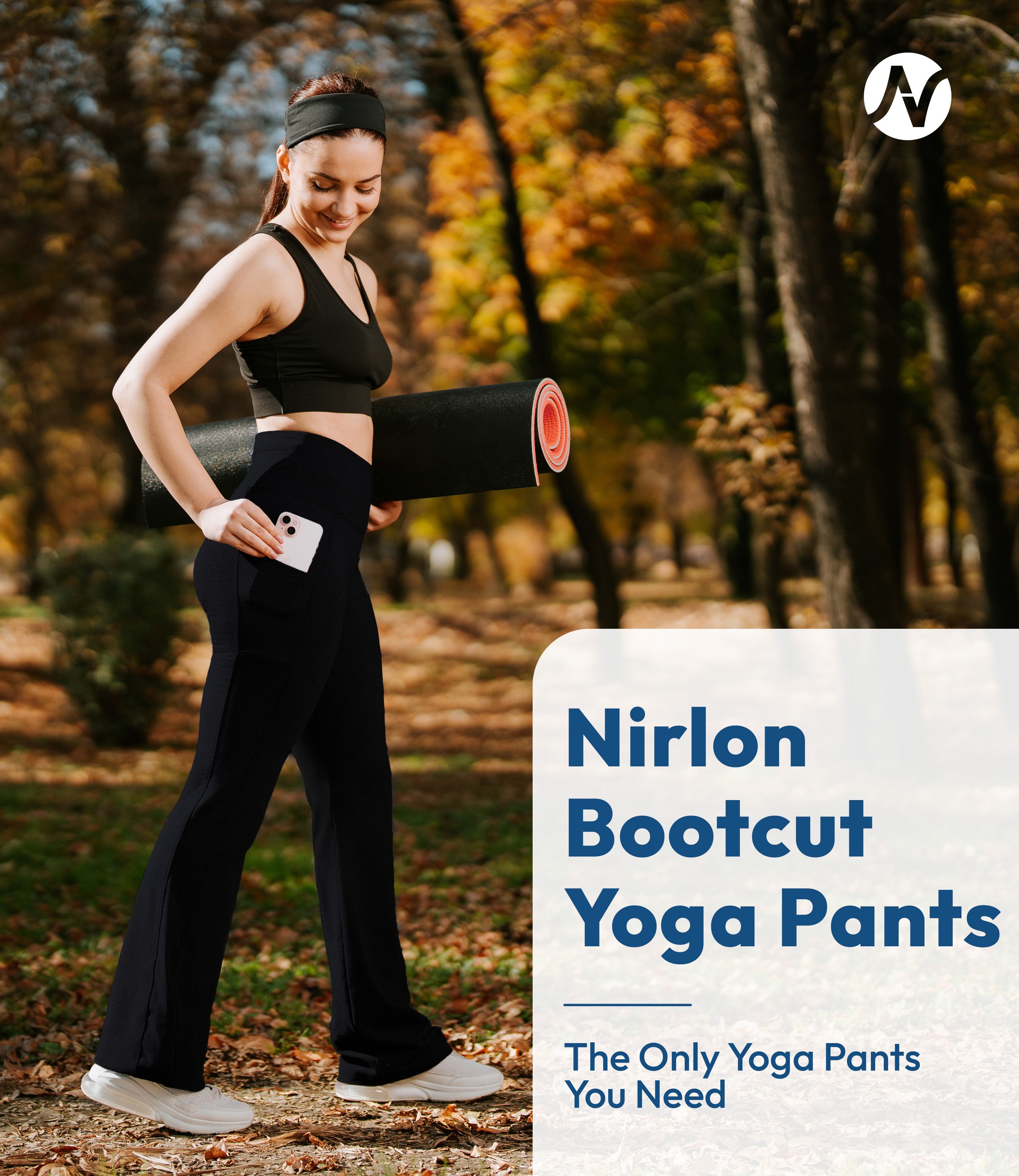 CottoNIR™ High Waist Bootcut Leggings with Pockets for Women