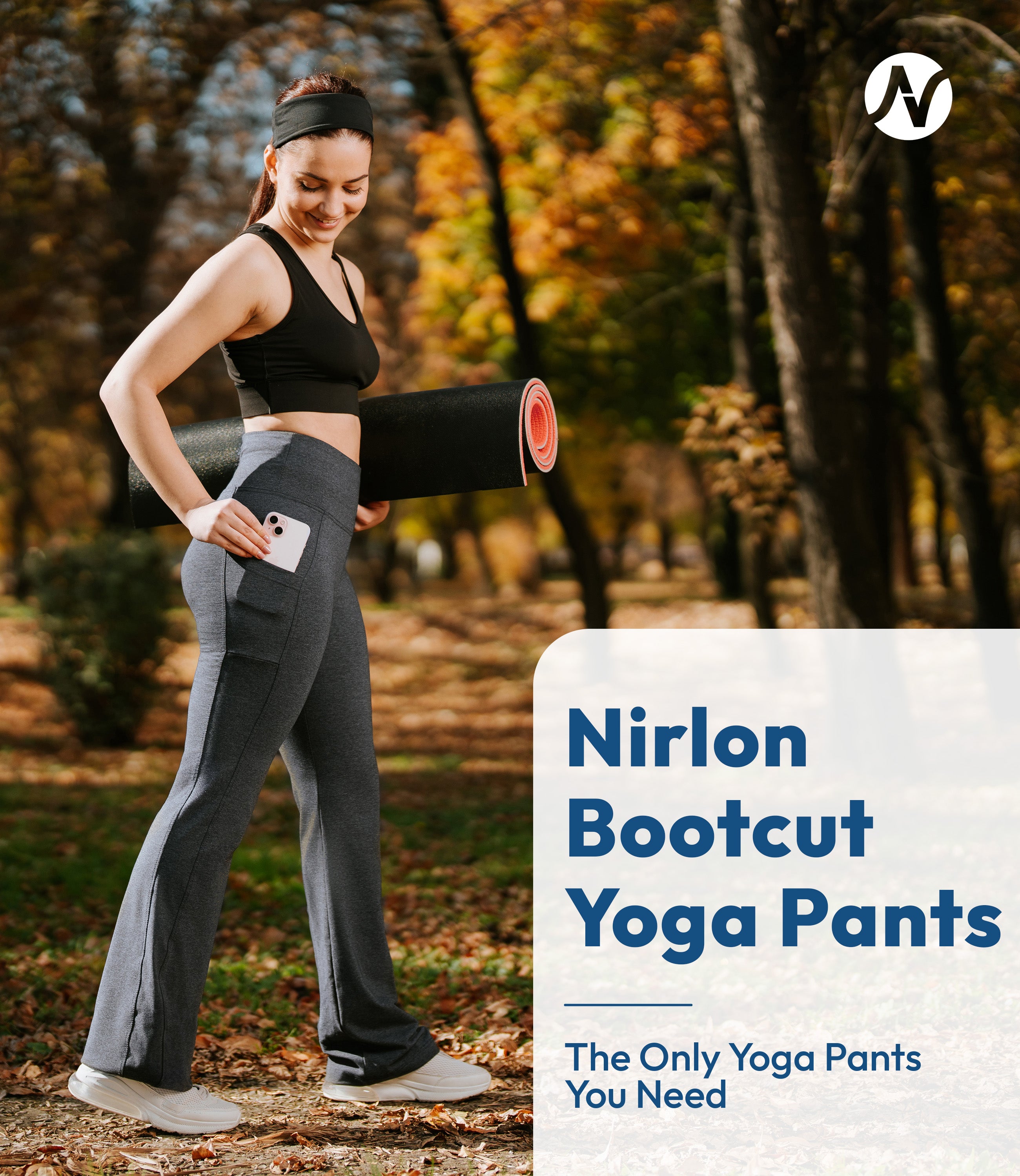 CottoNIR™ High Waist Bootcut Leggings with Pockets for Women
