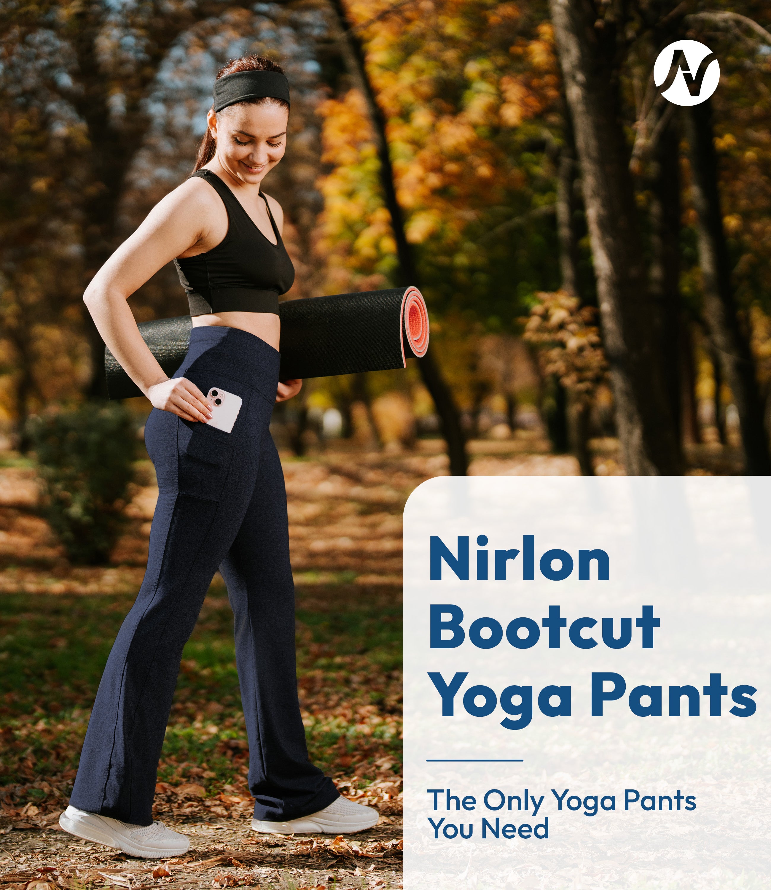 CottoNIR™ High Waist Bootcut Leggings with Pockets for Women