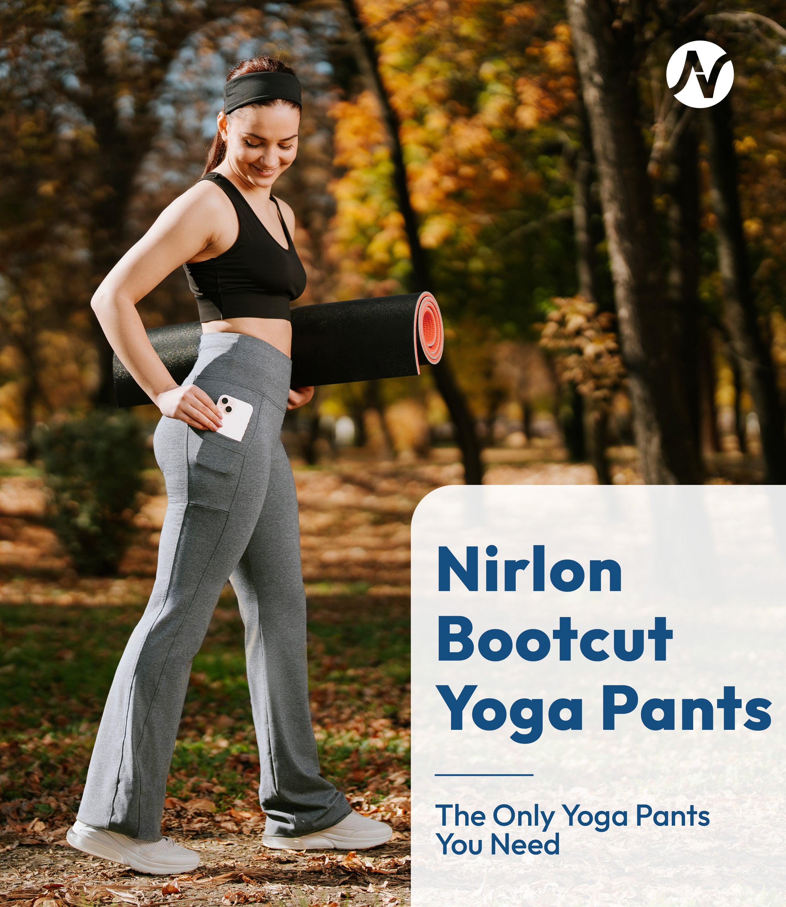 CottoNIR™ High Waist Bootcut Leggings with Pockets for Women
