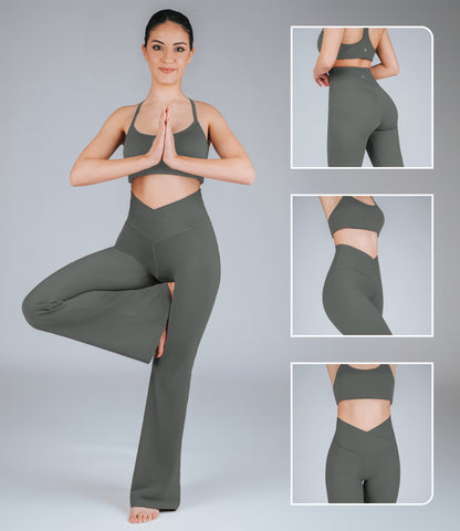 NirLUX Crossover Flare Yoga Pants