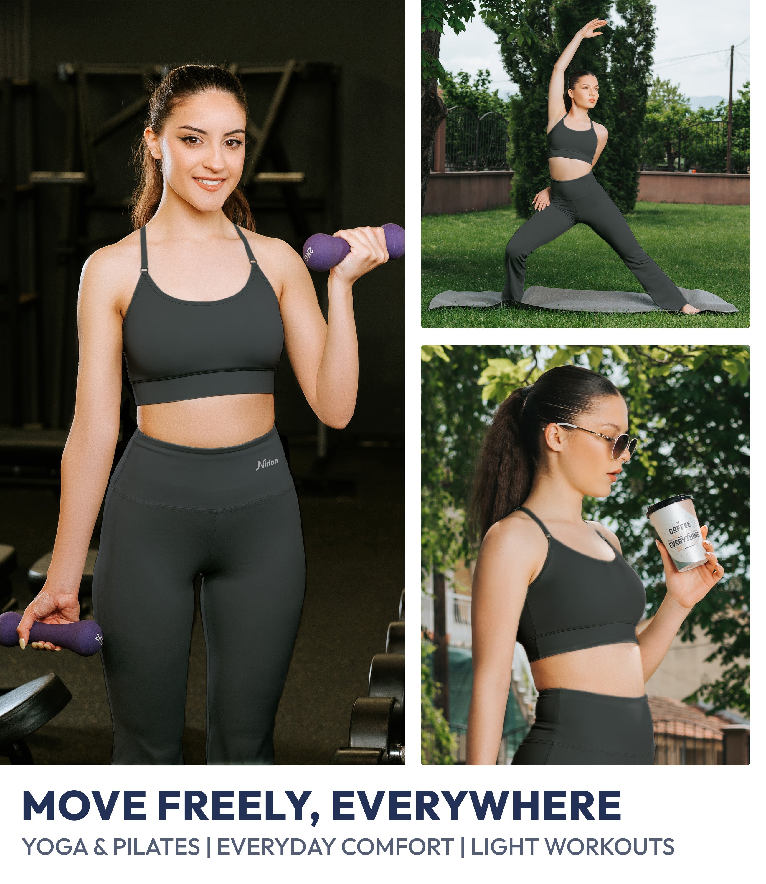 NirLUX™ Y Back Sports Bra for Women with Adjustable Straps