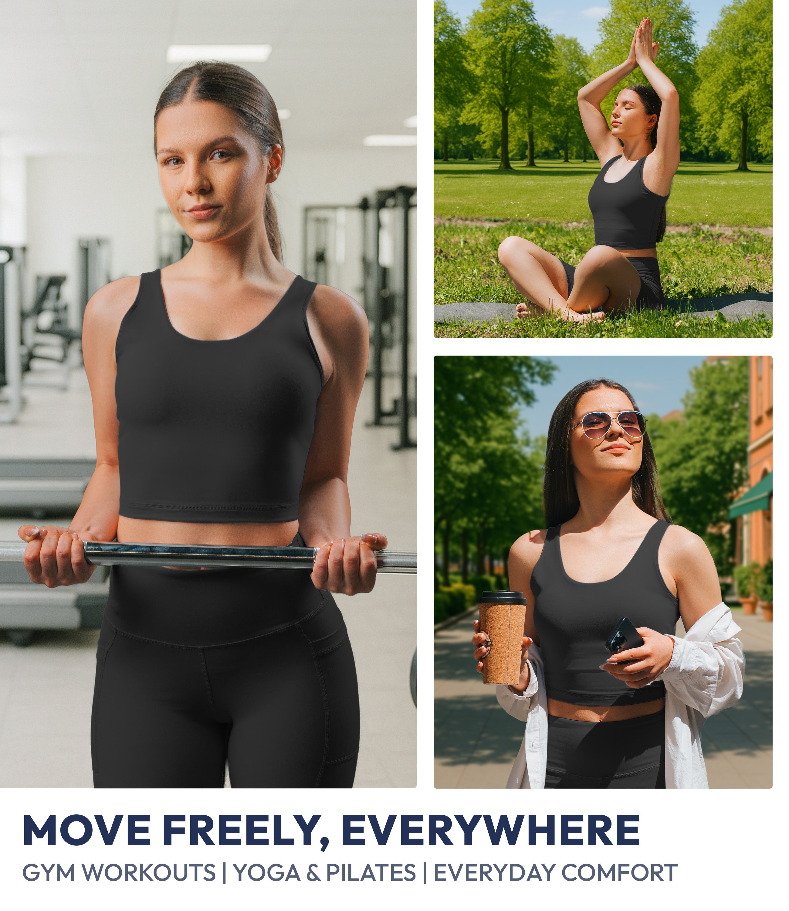 NirLUX™ U Back Sports Bra Longline Tank Top for Women