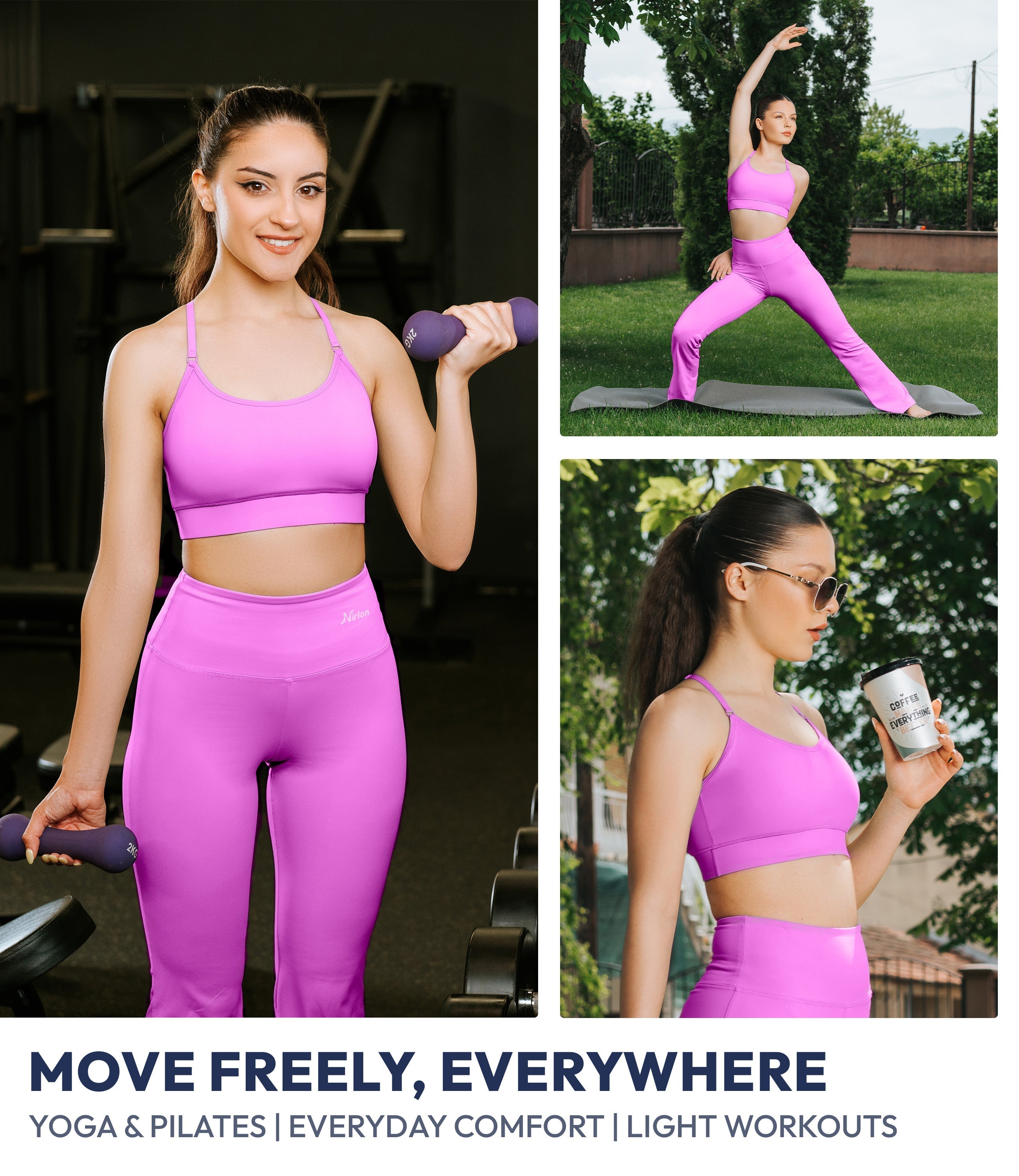 NirLUX™ Y Back Sports Bra for Women with Adjustable Straps