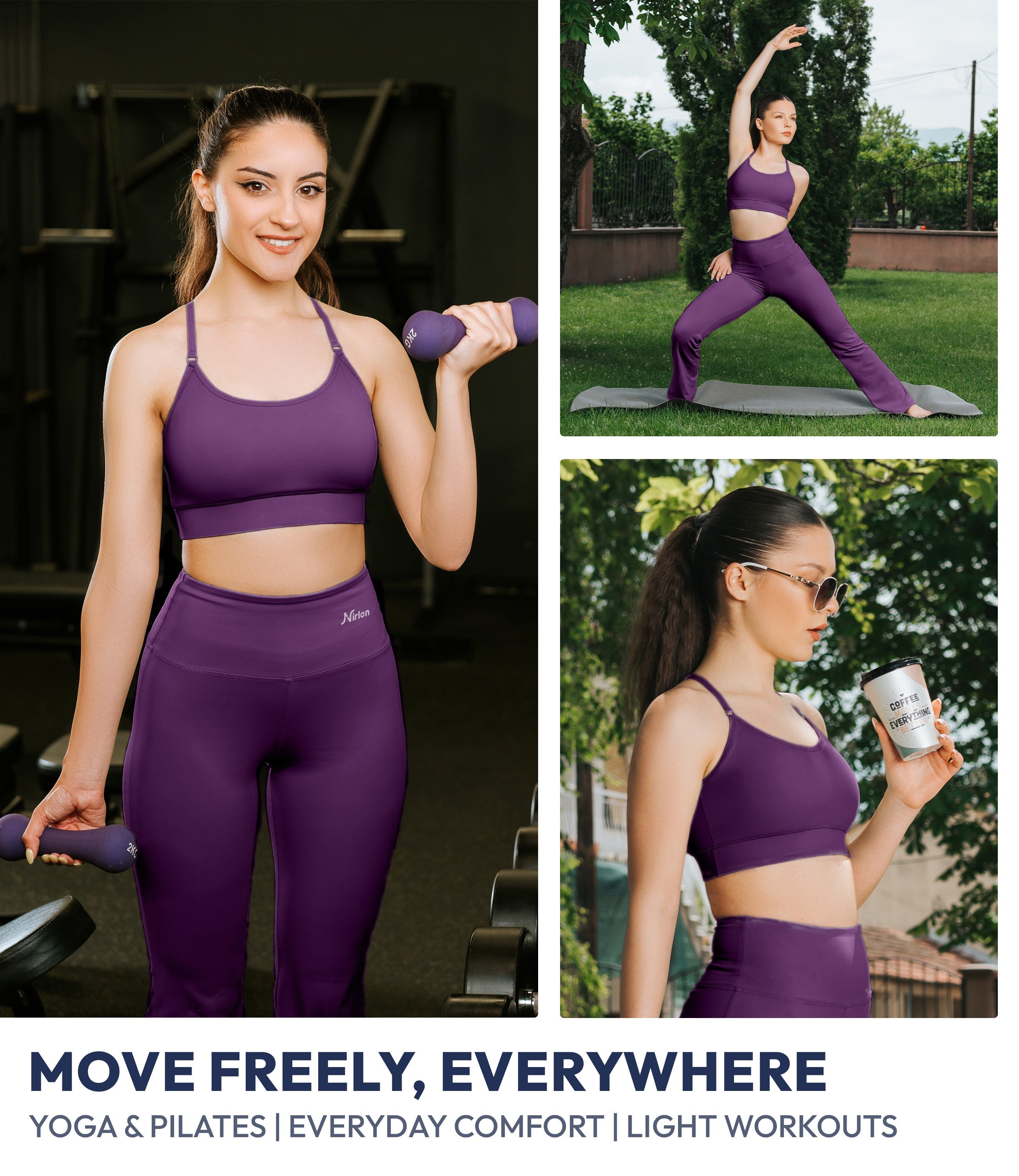 NirLUX™ Y Back Sports Bra for Women with Adjustable Straps