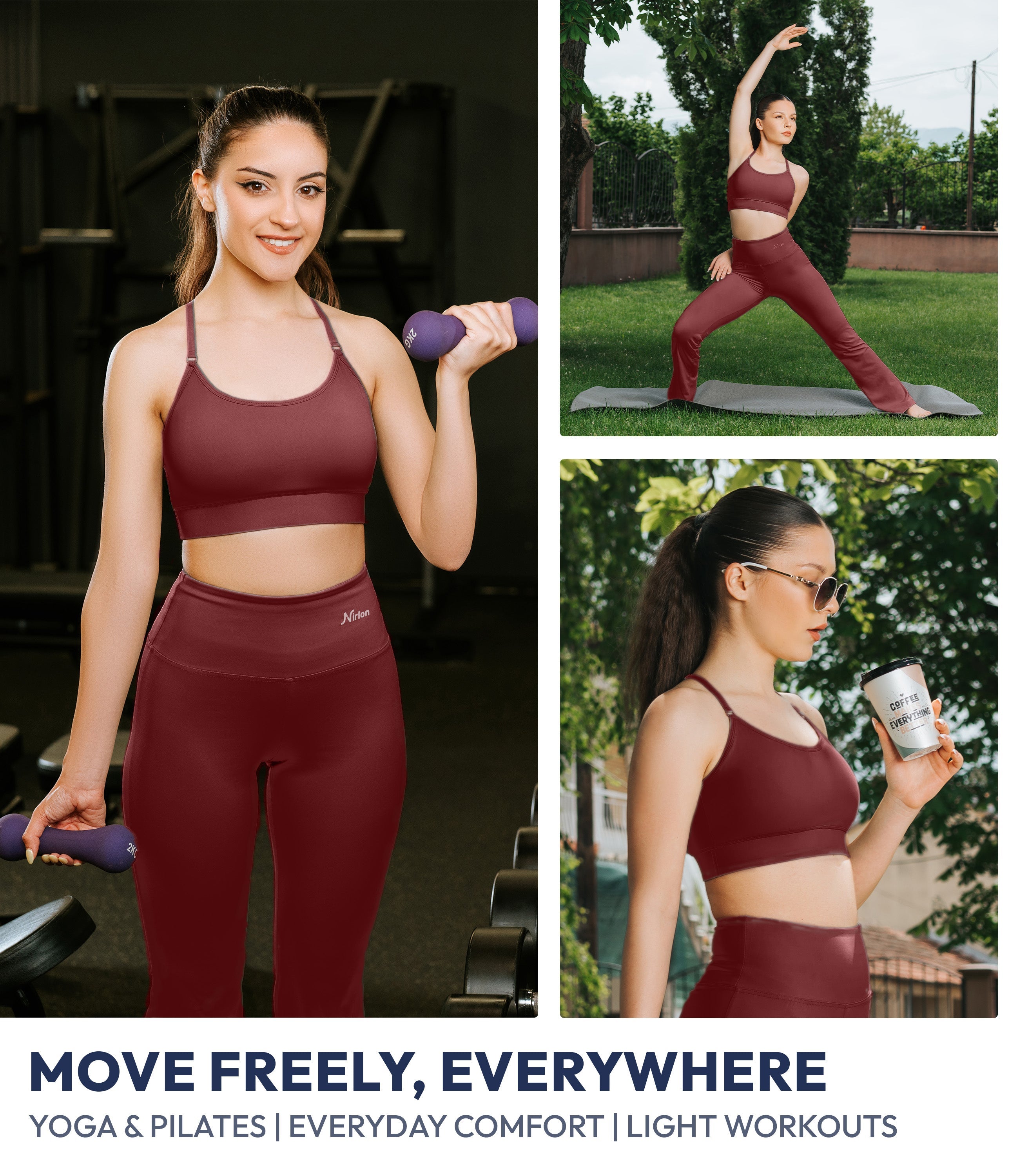 NirLUX™ Y Back Sports Bra for Women with Adjustable Straps