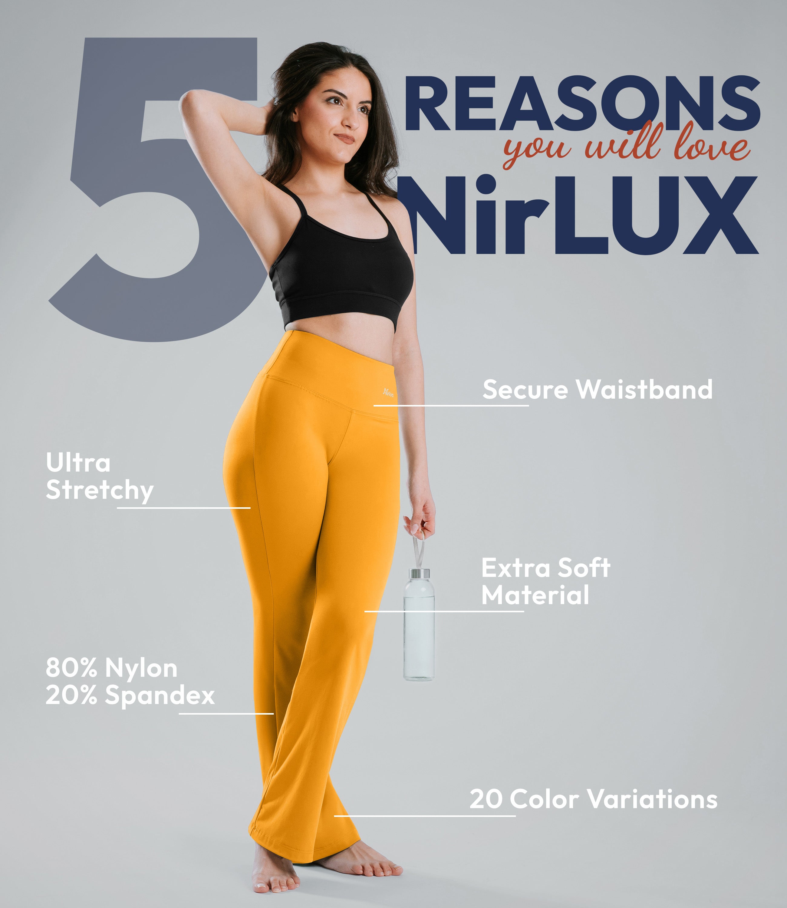 NirLUX™ High Waist Bootcut Leggings for Women