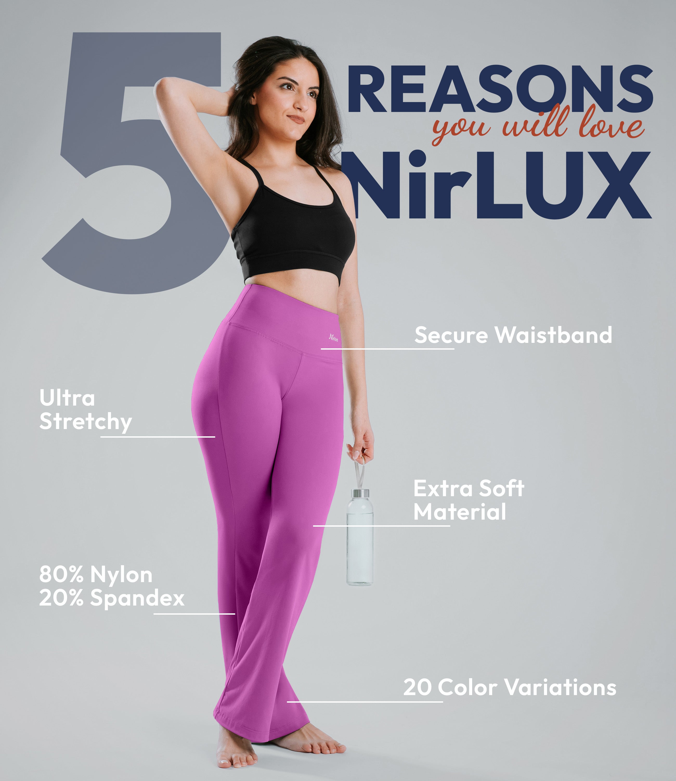 NirLUX™ High Waist Bootcut Leggings for Women
