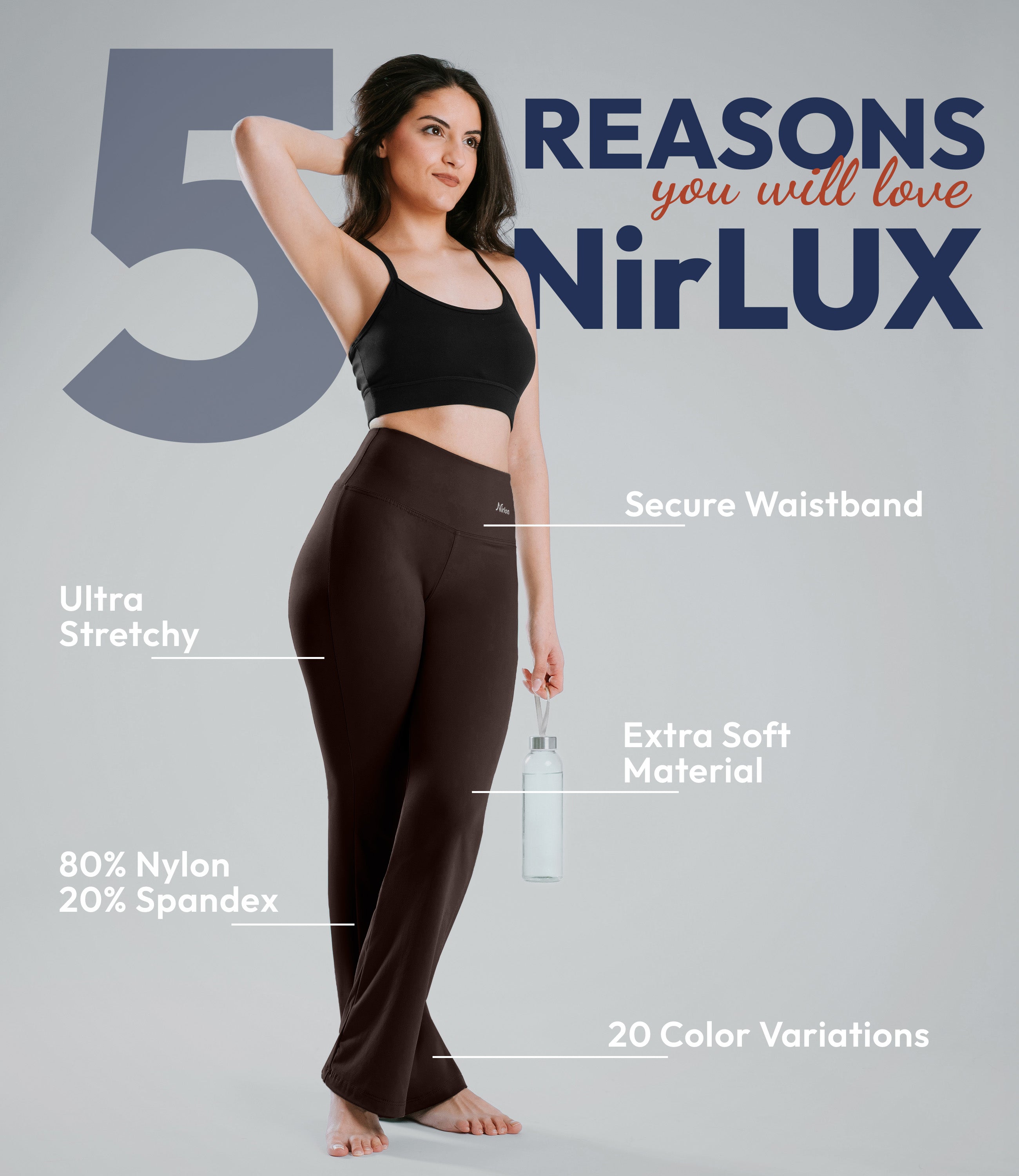 NirLUX™ High Waist Bootcut Leggings for Women