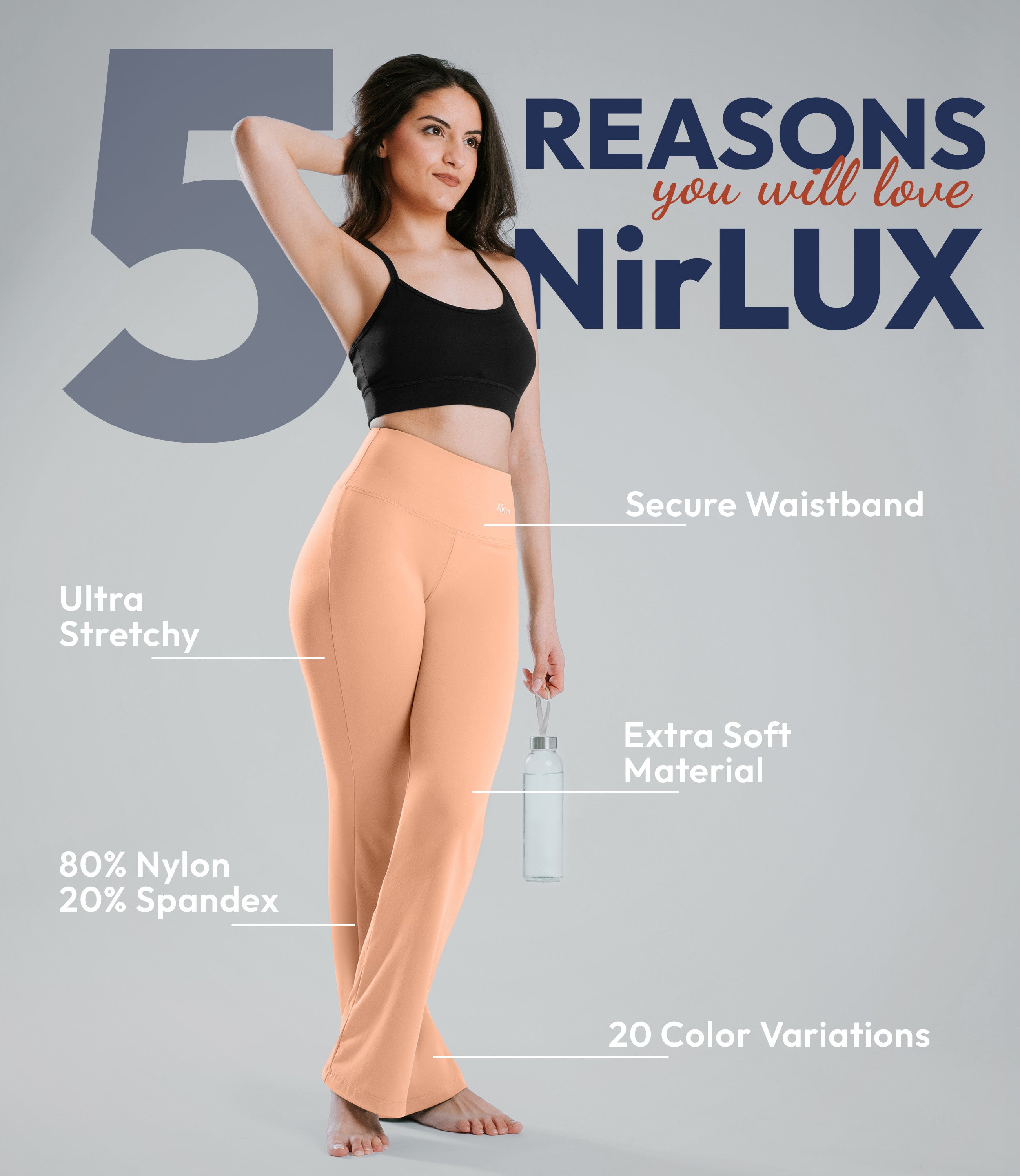 NirLUX™ High Waist Bootcut Leggings for Women