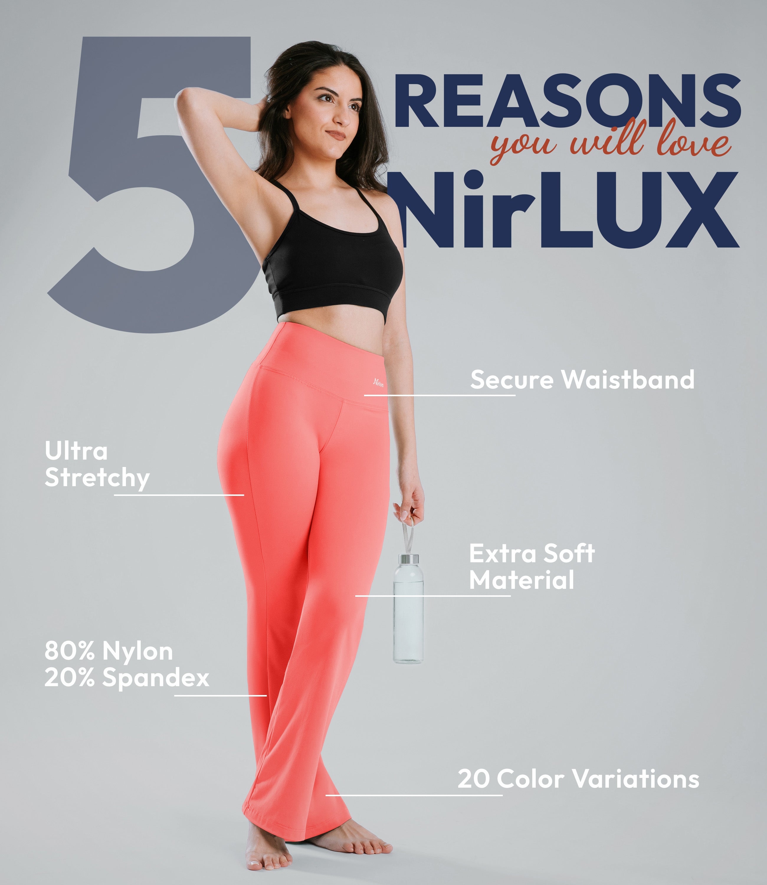 NirLUX™ High Waist Bootcut Leggings for Women