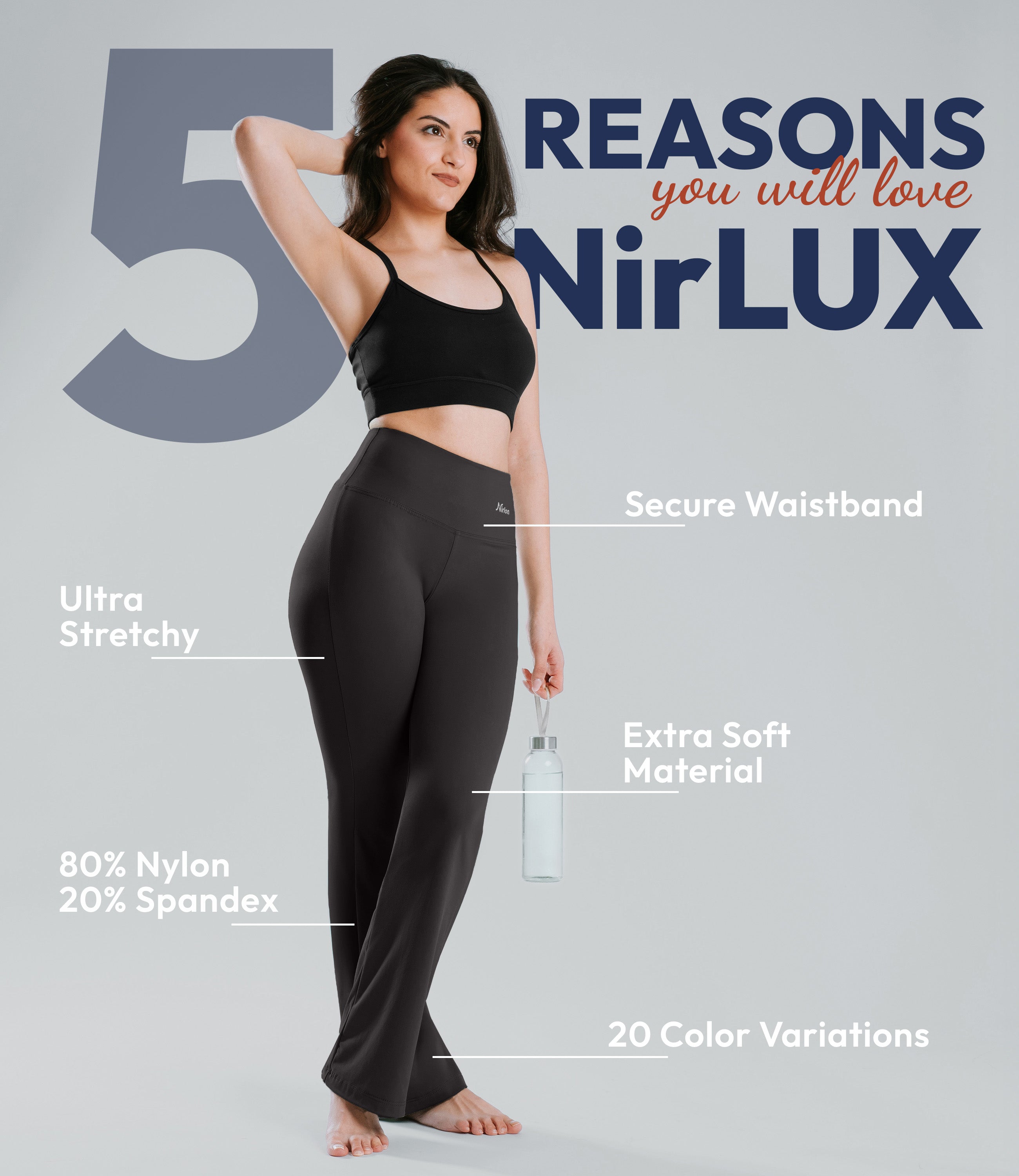 NirLUX™ High Waist Bootcut Leggings for Women