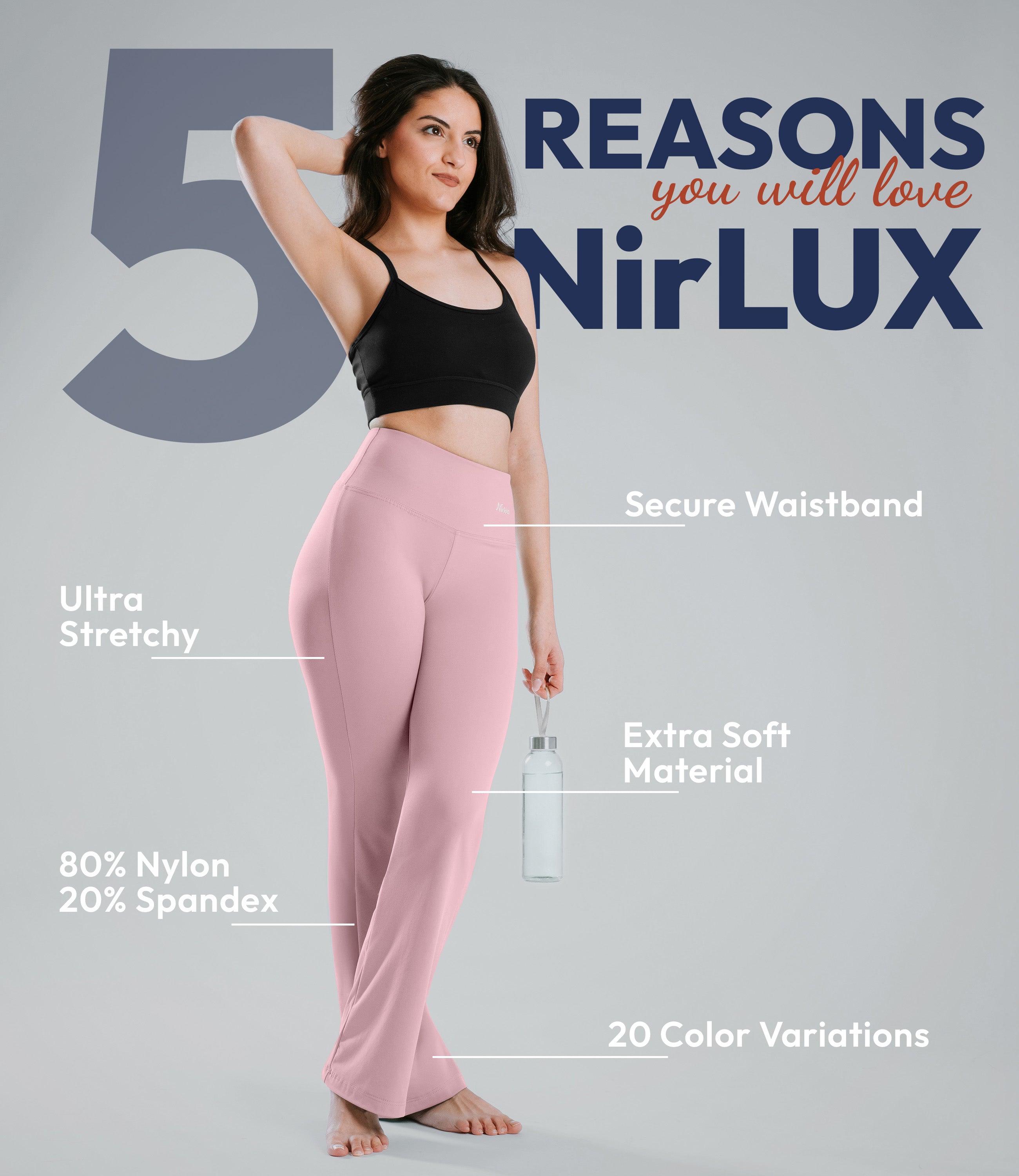 NirLUX™ High Waist Bootcut Leggings for Women