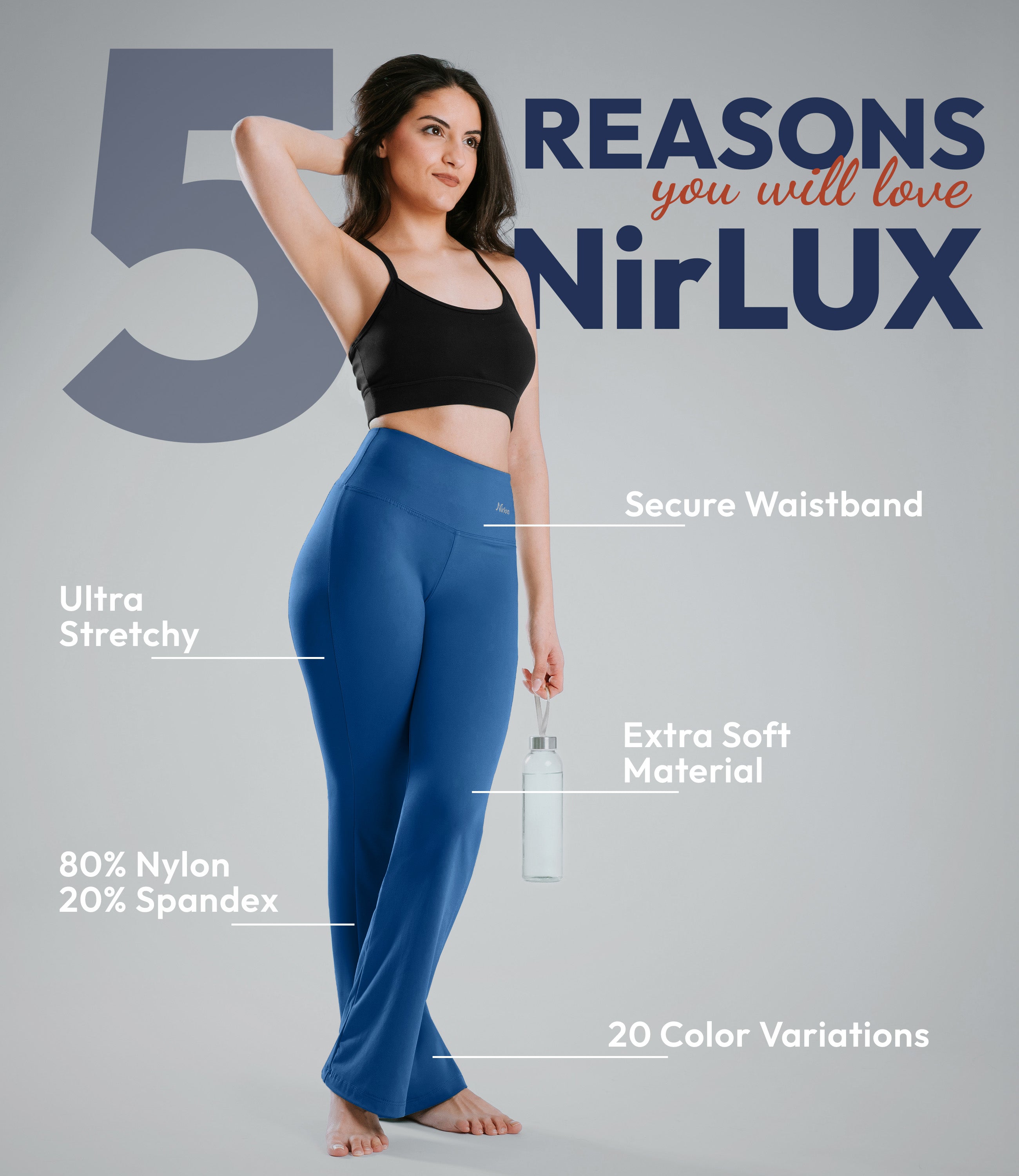 NirLUX™ High Waist Bootcut Leggings for Women