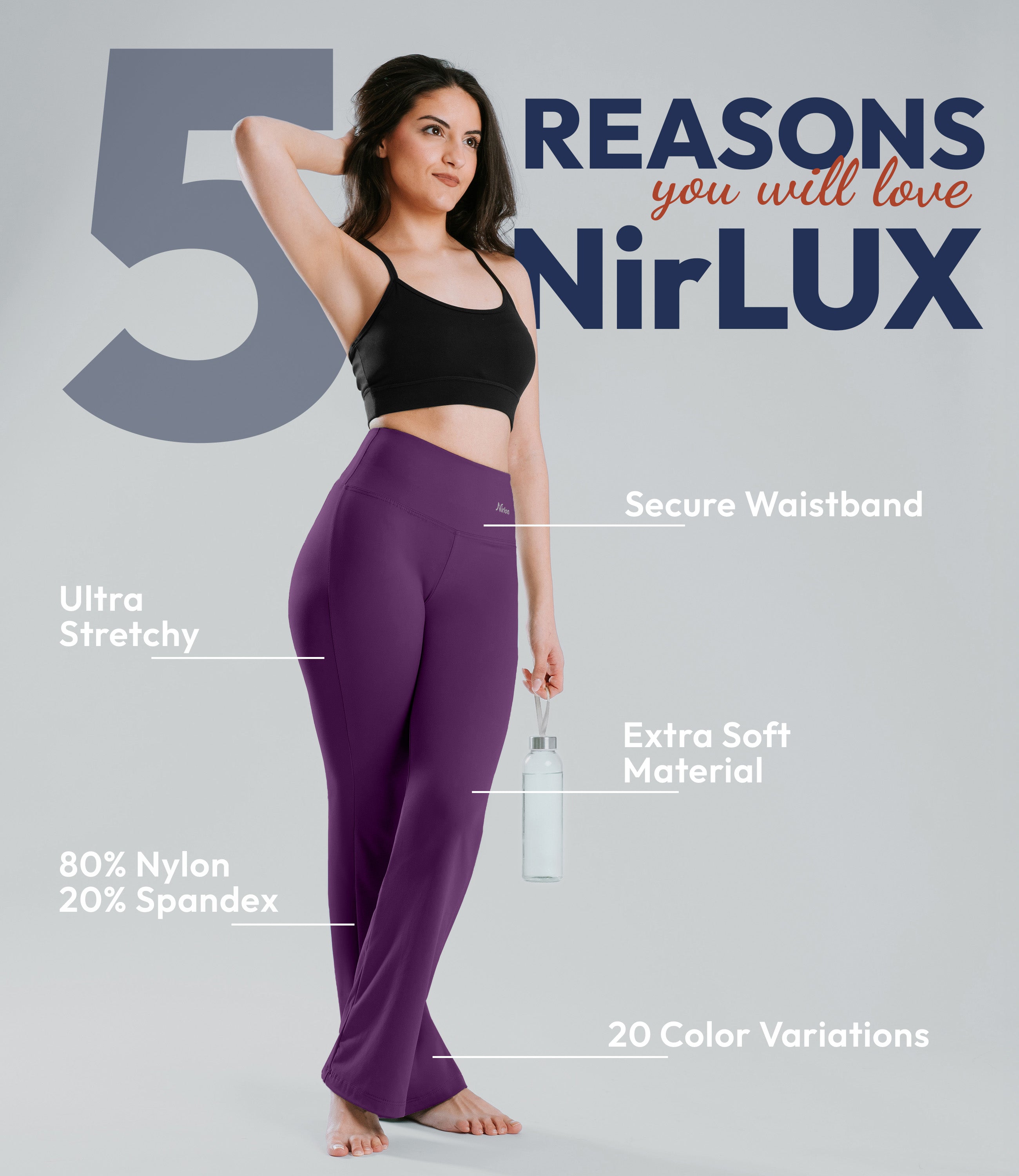 NirLUX™ High Waist Bootcut Leggings for Women