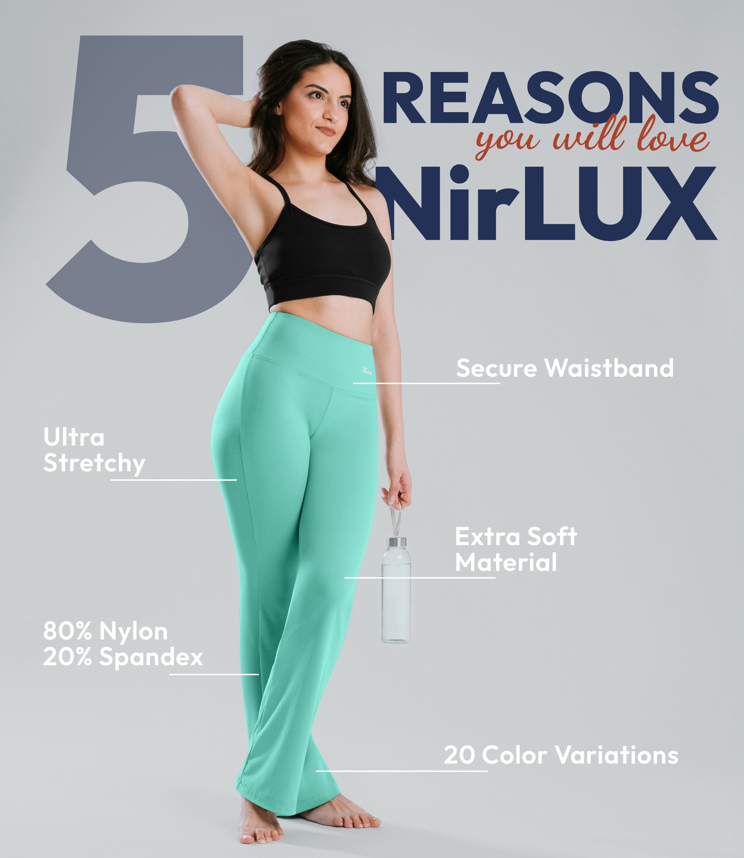 NirLUX™ High Waist Bootcut Leggings for Women