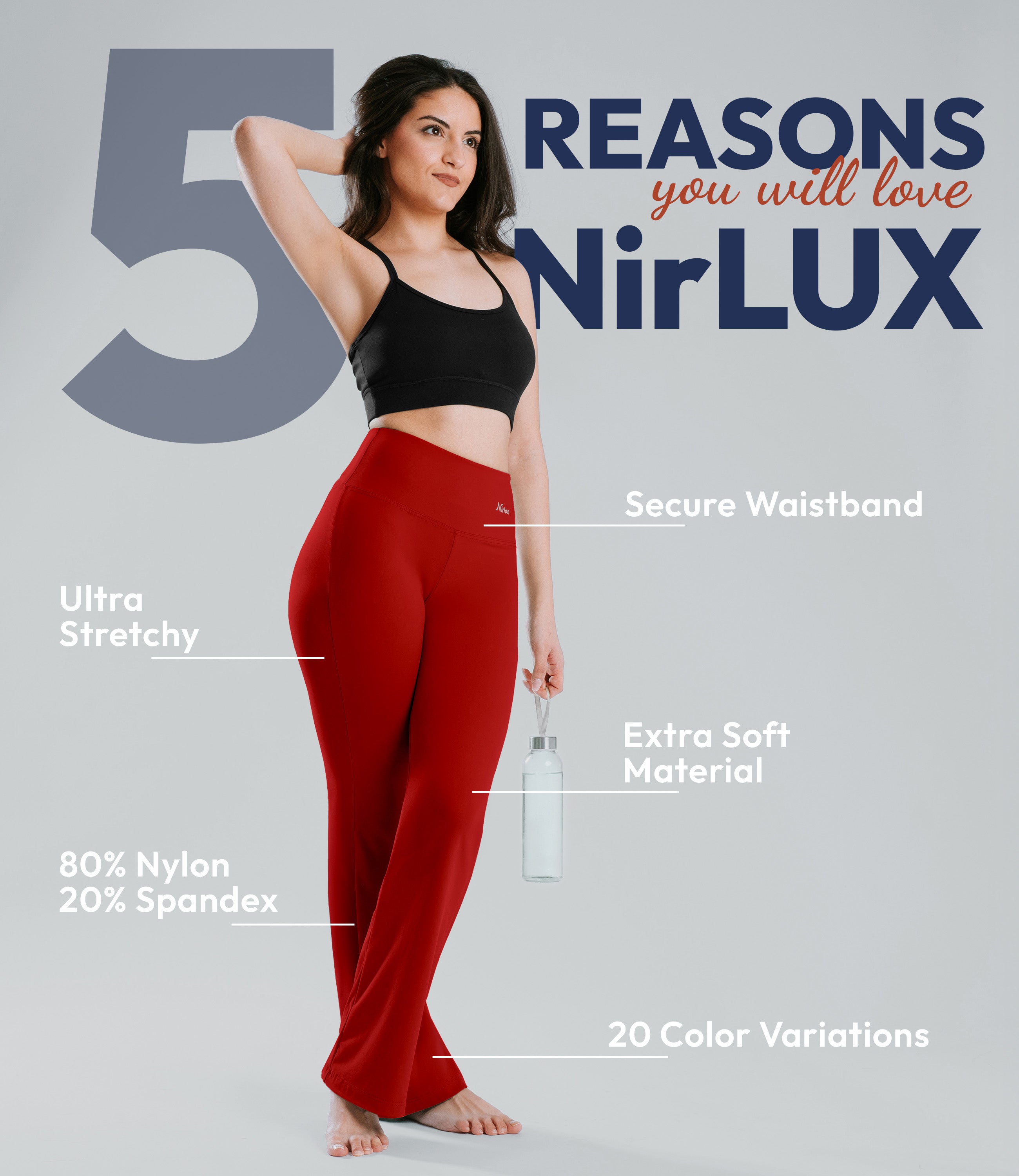 NirLUX™ High Waist Bootcut Leggings for Women