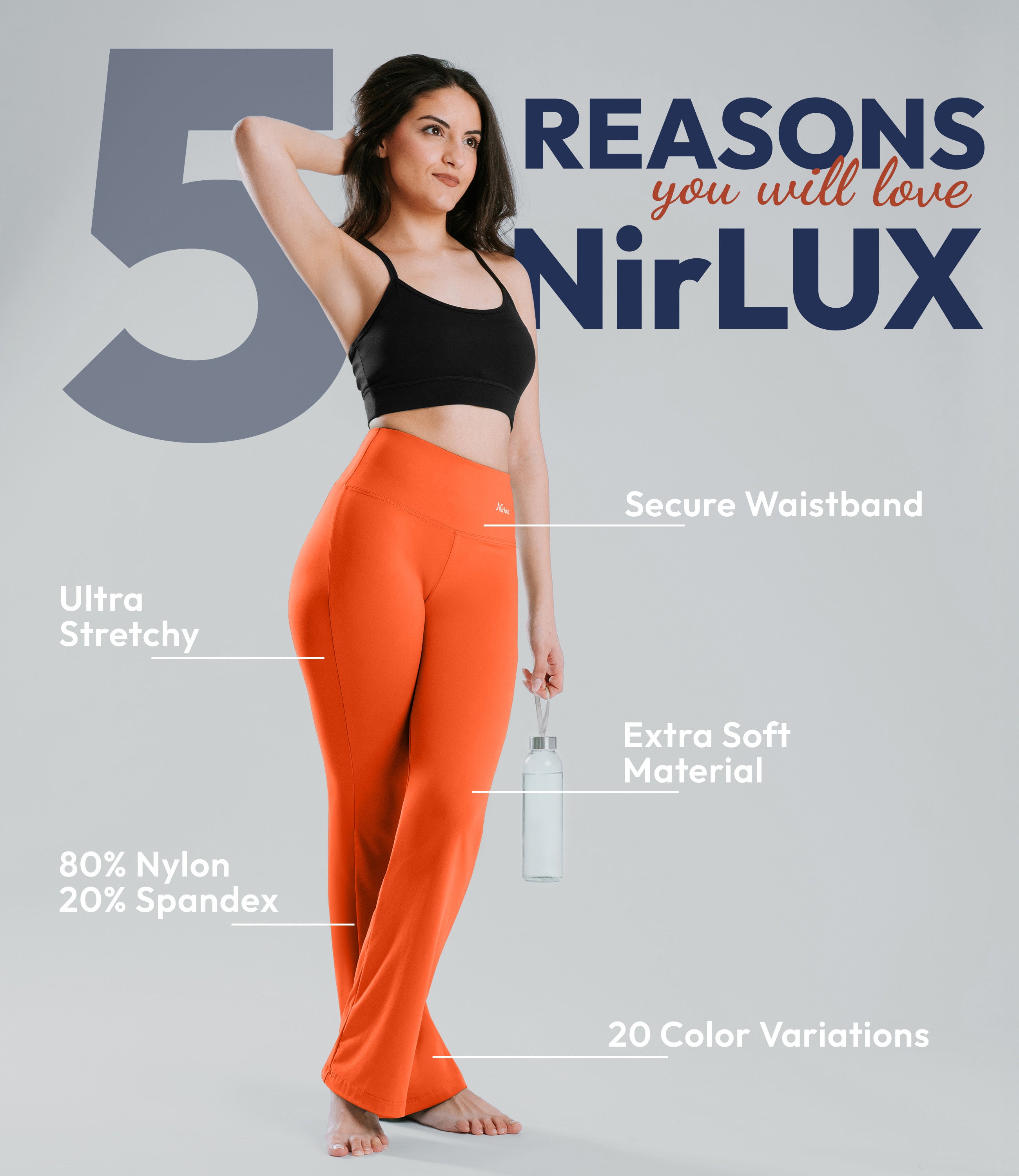 NirLUX™ High Waist Bootcut Leggings for Women