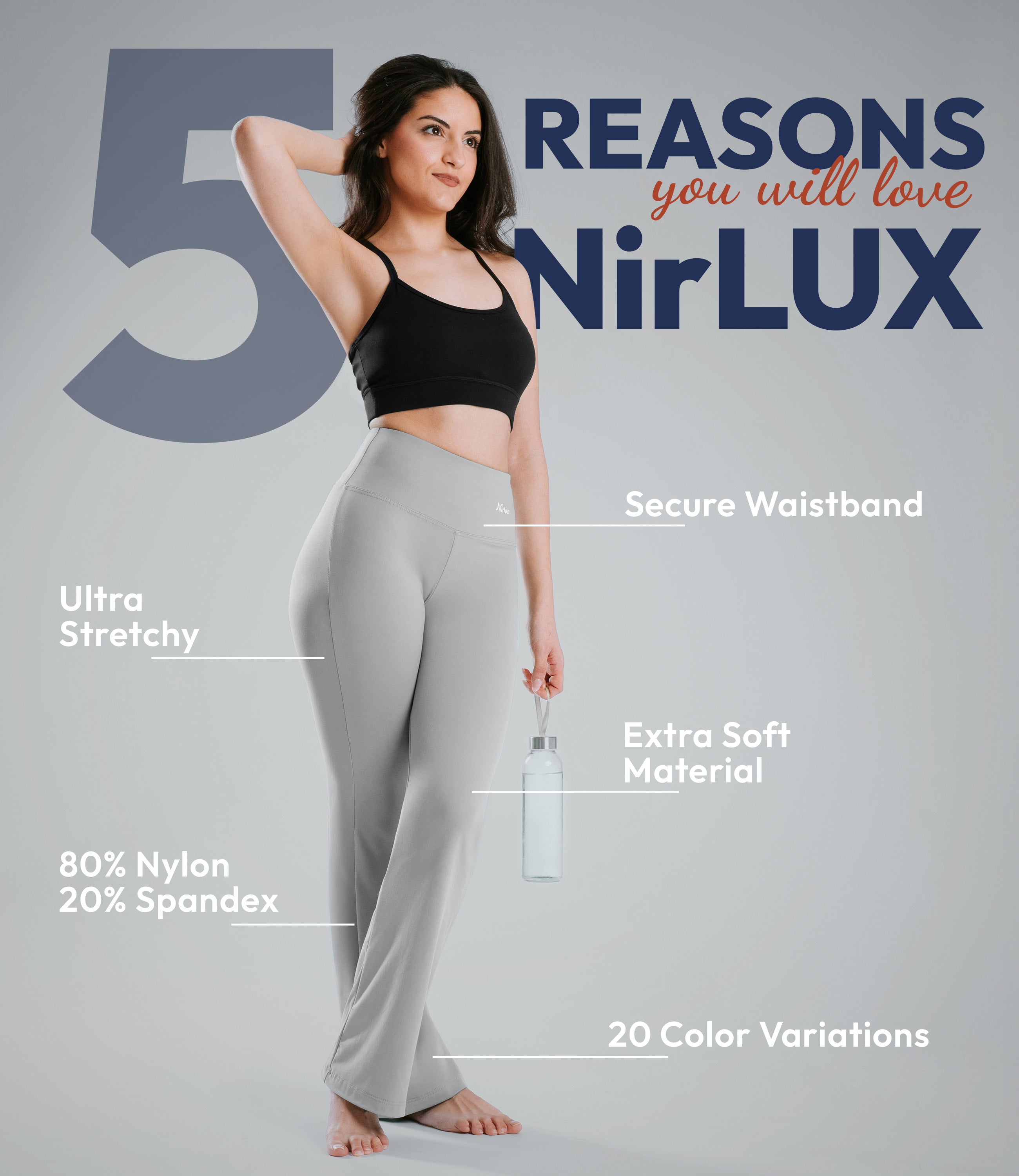NirLUX™ High Waist Bootcut Leggings for Women