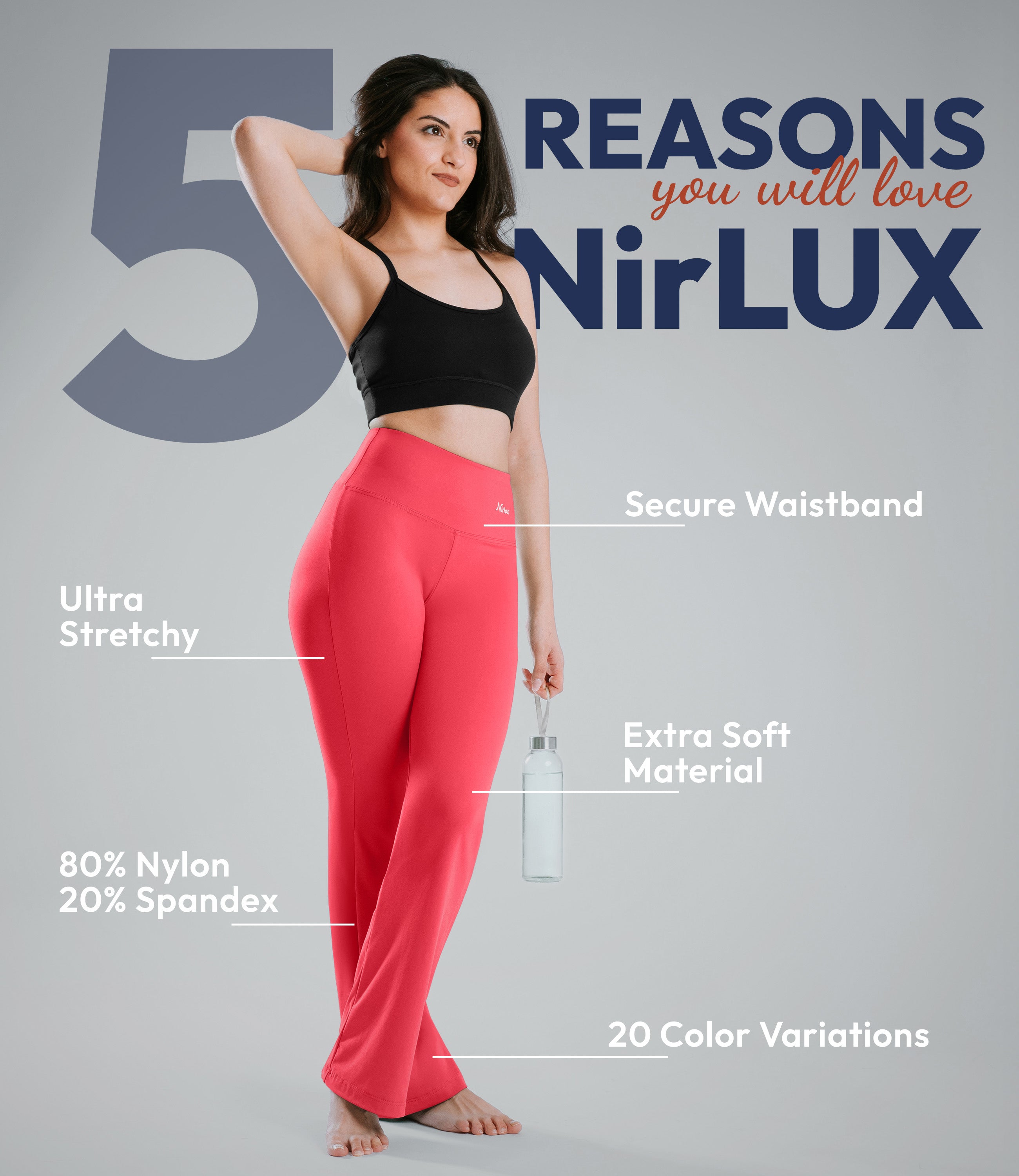 NirLUX™ High Waist Bootcut Leggings for Women