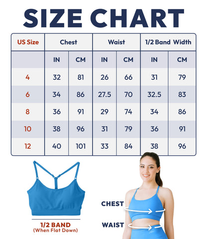 NirLUX™ Y Back Sports Bra for Women with Adjustable Straps