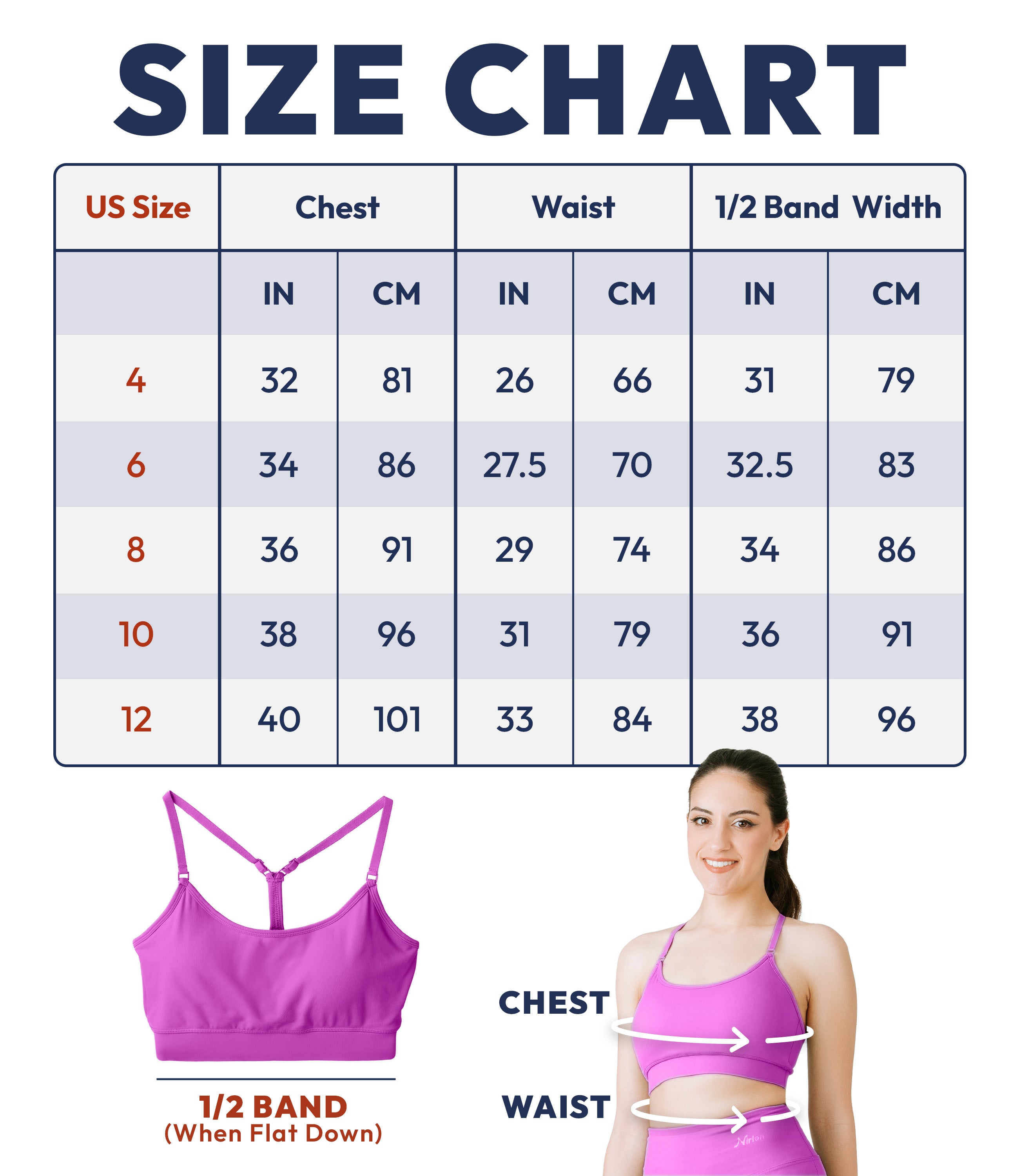 NirLUX™ Y Back Sports Bra for Women with Adjustable Straps