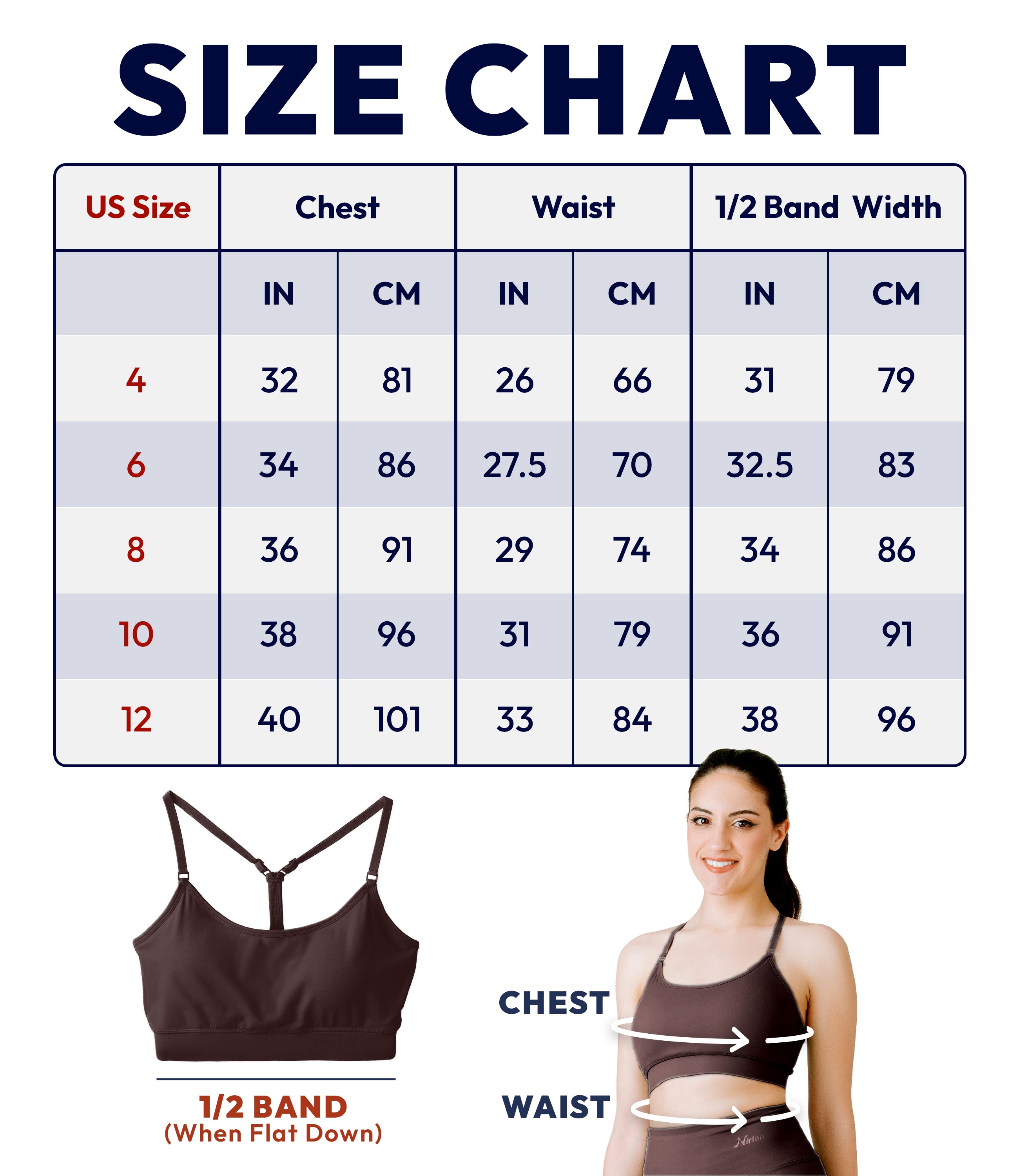 NirLUX™ Y Back Sports Bra for Women with Adjustable Straps