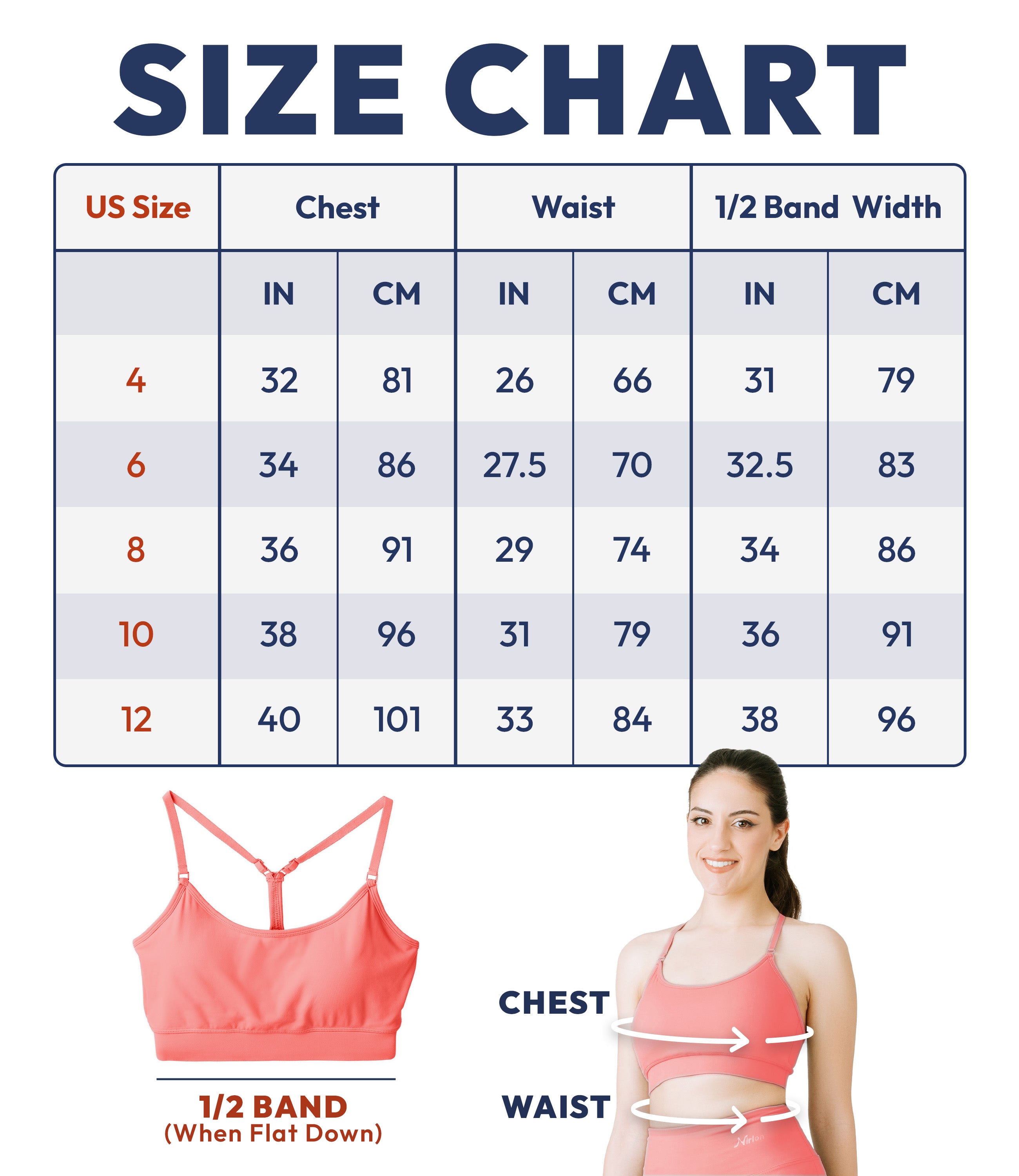 NirLUX™ Y Back Sports Bra for Women with Adjustable Straps