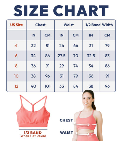 NirLUX™ Y Back Sports Bra for Women with Adjustable Straps