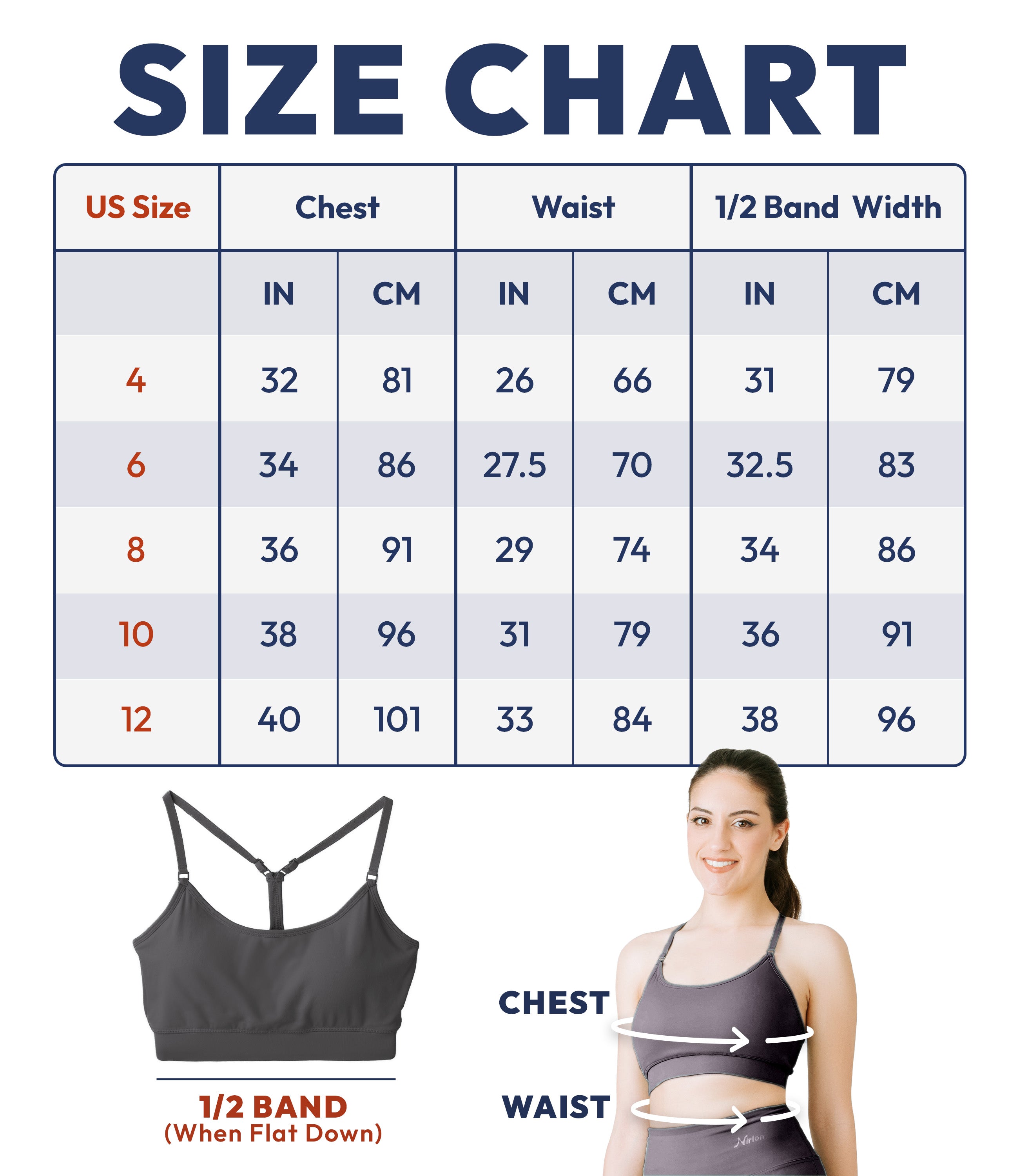 NirLUX™ Y Back Sports Bra for Women with Adjustable Straps
