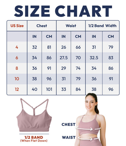 NirLUX™ Y Back Sports Bra for Women with Adjustable Straps