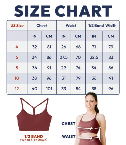 NirLUX™ Y Back Sports Bra for Women with Adjustable Straps