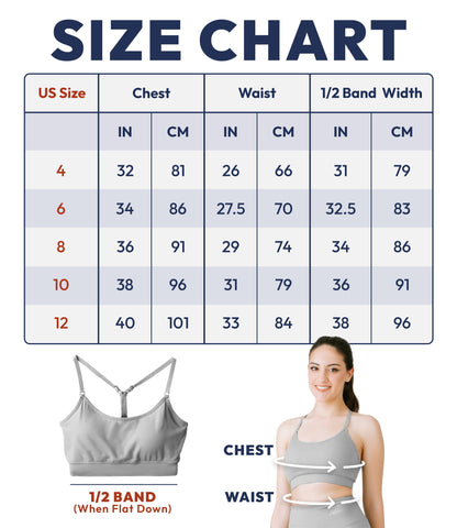 NirLUX™ Y Back Sports Bra for Women with Adjustable Straps