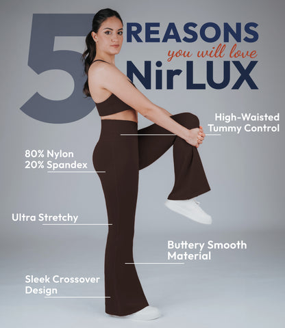 NirLUX Crossover Flare Yoga Pants 30" Inseam