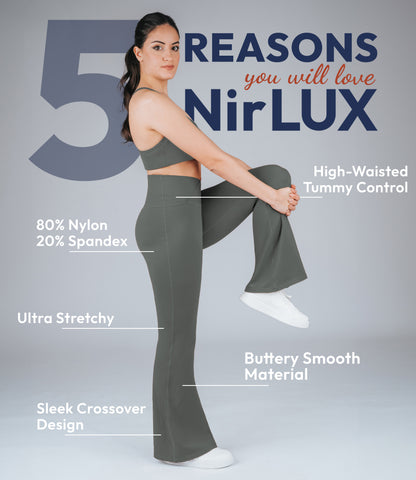 NirLUX Crossover Flare Yoga Pants