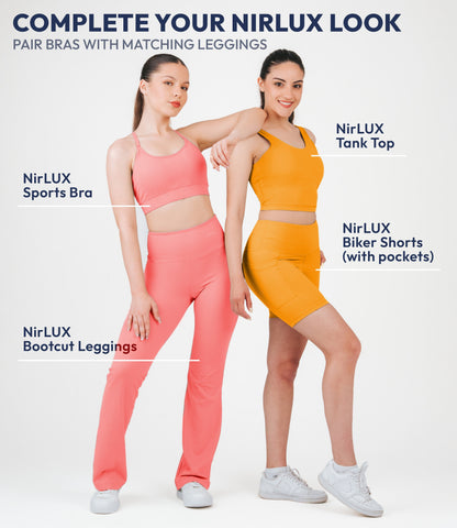 NirLUX™ Y Back Sports Bra for Women with Adjustable Straps