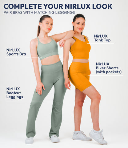 NirLUX™ Y Back Sports Bra for Women with Adjustable Straps