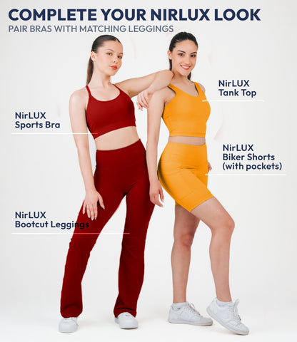 NirLUX™ Y Back Sports Bra for Women with Adjustable Straps