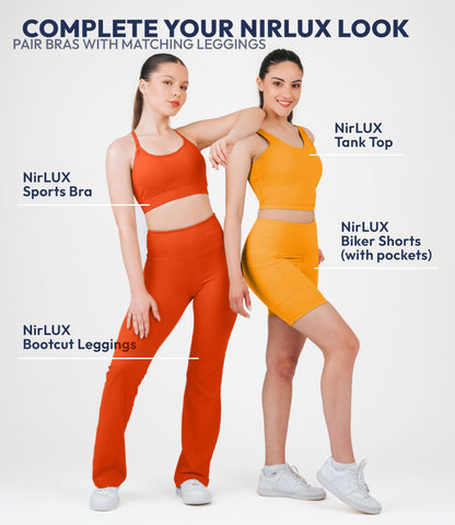 NirLUX™ Y Back Sports Bra for Women with Adjustable Straps