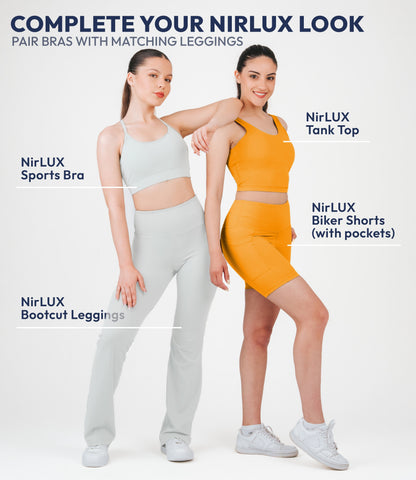 NirLUX™ Y Back Sports Bra for Women with Adjustable Straps