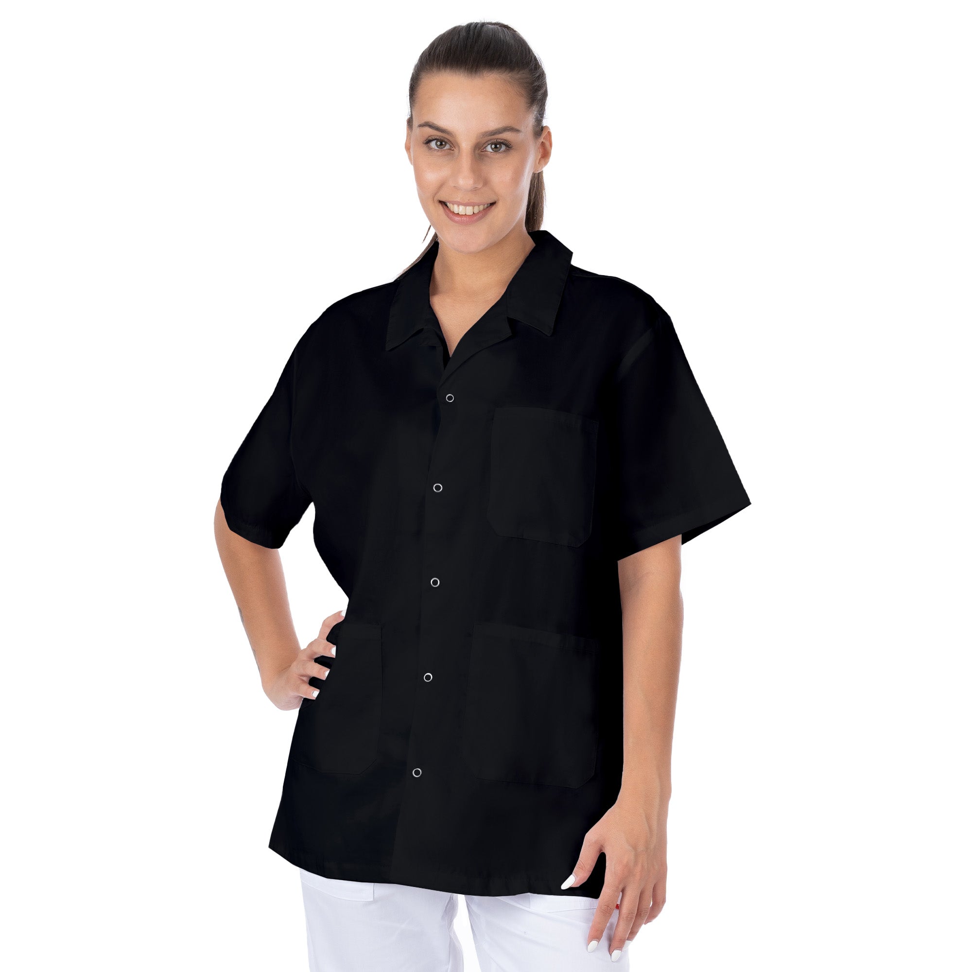 Short Sleeve Lab Coat